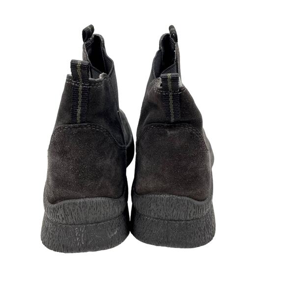 Ecco Suede Slip On Chelsea Ankle Boots Black Size 38/ 8 - Picture 5 of 8